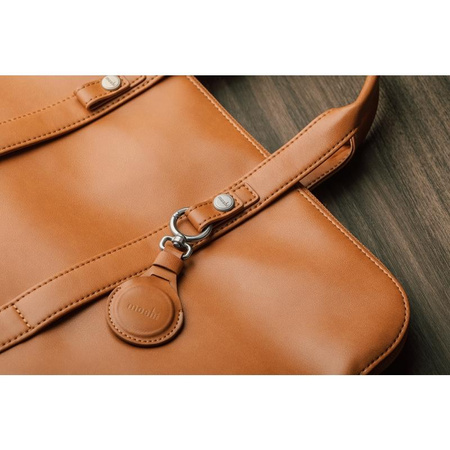 Moshi AirTag Key Ring - Premium key ring for Apple AirTag (Caramel Brown)