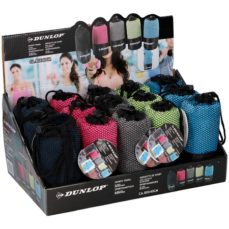 Dunlop - Serviette de sport en microfibre (bleue)