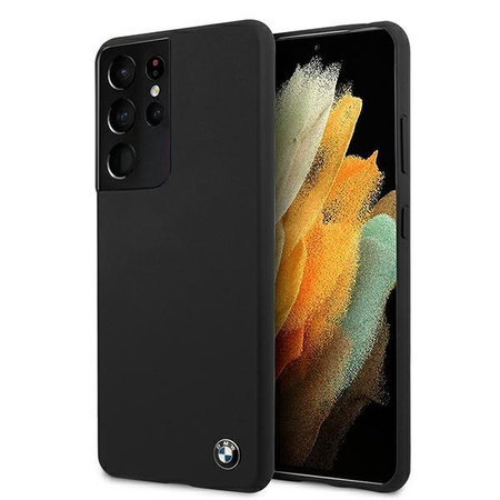 Pouzdro BMW Hardcase Silicone Signature Logo - Samsung Galaxy S21 Ultra (černé)