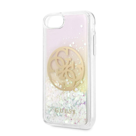 Guess Gradient Liquid Glitter Circle Logo - pouzdro pro iPhone SE 2020 / 8 / 7