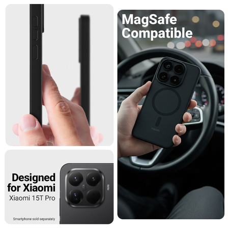 Crong Hybrid Matte Magnetic - Xiaomi 15T Pro MagSafe Case (Black)
