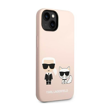Karl Lagerfeld Liquid Silicone Karl & Choupette MagSafe - pouzdro pro iPhone 14 (růžové)