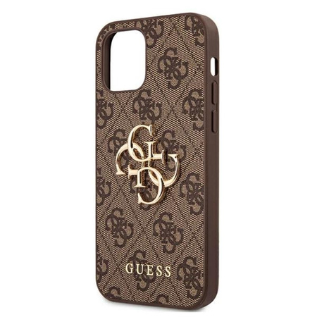 Guess 4G Big Metal Logo - iPhone 12 Pro Max Tasche (braun)
