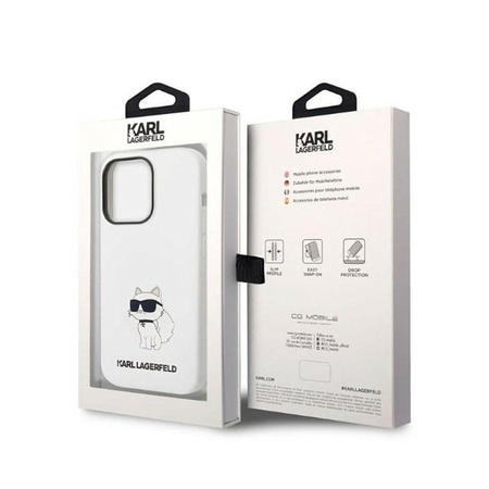 Karl Lagerfeld Silikon NFT Choupette - Hülle für iPhone 14 Pro Max (Weiß)