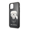 Karl Lagerfeld Double Layer Glitter Iconic - Coque pour iPhone 11 Pro (noir)