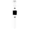 Karl Lagerfeld Silicone Karl & Choupette Heads Řemínek pro Apple Watch 42/44/45 mm (Bílá)