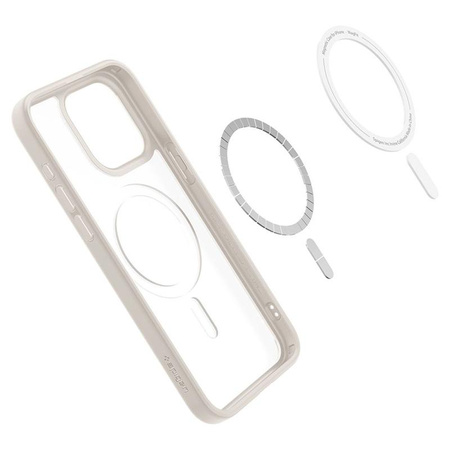 Spigen Ultra Hybrid MagSafe - Gehäuse für iPhone 15 Pro (Frost Natural Titanium)