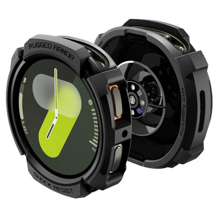 Spigen Rugged Armor – Hülle für Samsung Galaxy Watch 8 44 mm (Matte Black)