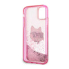 Karl Lagerfeld Liquid Glitter NFT Choupette Head - iPhone 11 tok (rózsaszín)