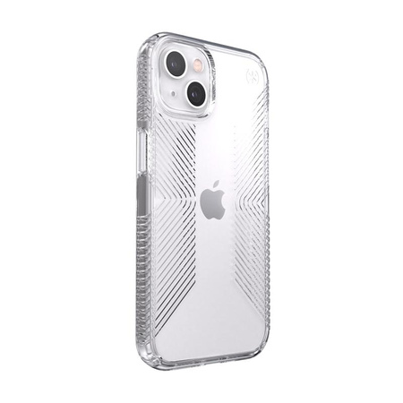 Speck Presidio Perfect-Clear with Grips - Coque pour iPhone 13 avec revêtement MICROBAN (transparent)