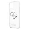 Guess 4G Big Logo Charm - pouzdro pro iPhone 12 / iPhone 12 Pro (stříbrné přívěsky)