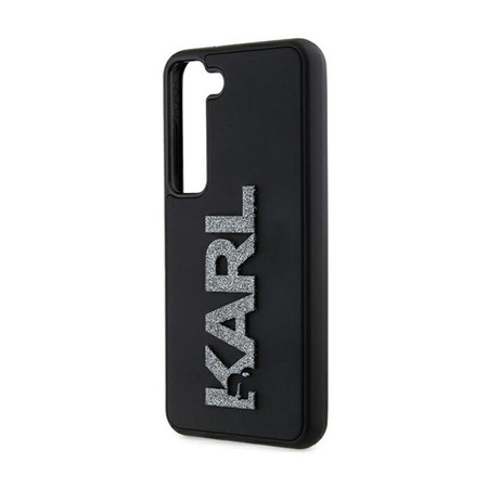 Karl Lagerfeld 3D Rubber Glitter Logo - Samsung Galaxy S23+ Tasche (schwarz)