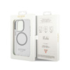 Guess Metal Outline MagSafe - iPhone 14 Pro Tasche (Transparent / Silber)