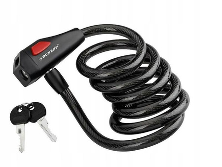 Dunlop - anti-theft bicycle key lock 150 cm (black)
