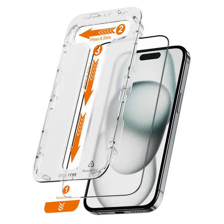 Crong EasyShield 2-Pack - Panzerglas für iPhone 16 / iPhone 15 (2 Stück)
