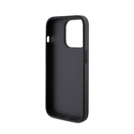 Pouzdro Guess Glitter Script Big 4G - iPhone 15 Pro (černé)