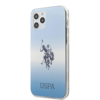 US Polo Assn Dh & Logo Gradient - pouzdro pro iPhone 12 / iPhone 12 Pro (modré)
