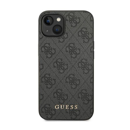 Guess 4G Metall Gold Logo - iPhone 14 Plus Tasche (grau)