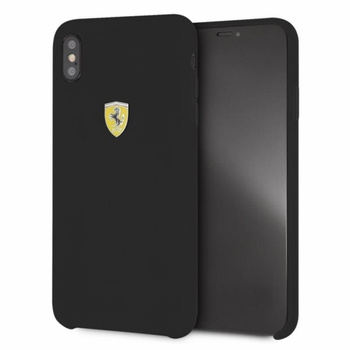 Silikonové pevné pouzdro Ferrari - pouzdro pro iPhone Xs Max (černé)
