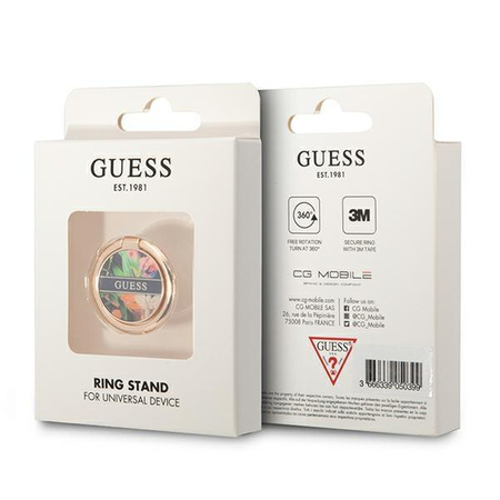 Guess Ring Stand Flower- Support magnétique pour téléphone (Bleu)