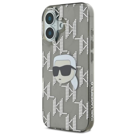 Karl Lagerfeld IML Karl Head Galvanizované pouzdro - iPhone 16 (černé)