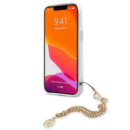Guess Leopard Gold Chain - Coque iPhone 13 Pro Max
