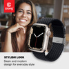 Crong Wave Band – Cinturino intrecciato per Apple Watch 44/45/46/49 mm (grafite)