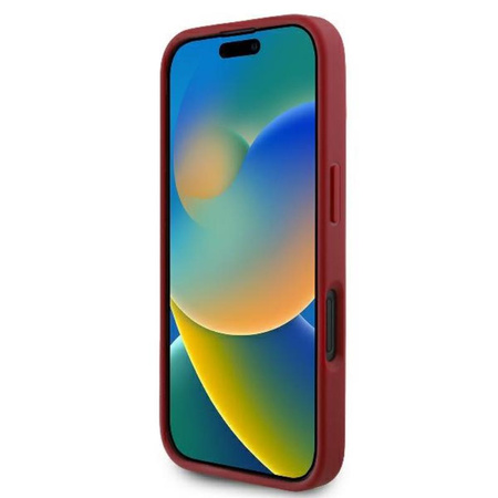 Karl Lagerfeld Quilted Signature - Hülle für iPhone 16 (rot)