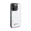 Guess Paillettenschrift Metall - iPhone 14 Pro Max Tasche (Silber)