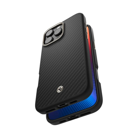 Spigen Enzo Aramid MagSafe - Coque pour iPhone 16 Pro Max (Noir / Naturel)