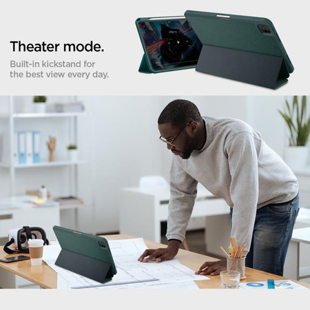 Spigen Urban Fit - Hülle für iPad Pro 11" (M4, 2024) (Mitternachtsgrün)