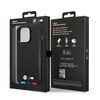 BMW Leather Hot Stamp Tricolor - iPhone 14 Pro Max Case (Black)