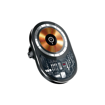 WEKOME WP-U202 Vanguard Serie - Magnetische Autohalterung mit 15W MagSafe drahtlosem Laden (Schwarz)