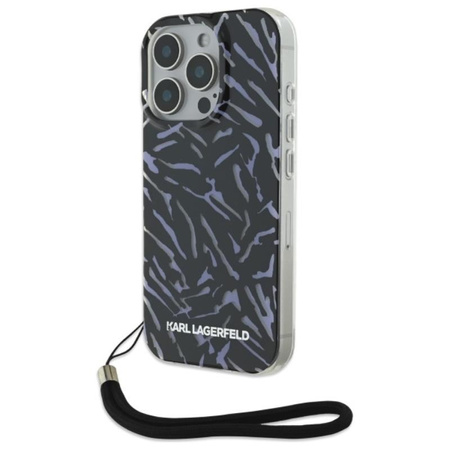 Karl Lagerfeld Zebra With Cord - Case for iPhone 16 Pro Max (purple)