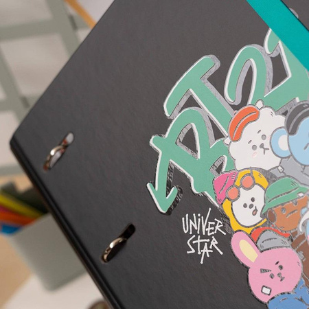 BT21 - Street Mood Collection A4 Ringbuch mit Blättern (4 Ringe, Gummiband)