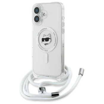 Karl Lagerfeld IML Choupette Head & Cord MagSafe - pouzdro pro iPhone 16 (průhledné)