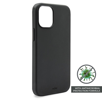 PURO ICON Cover - iPhone 12 Pro Max Case with Antimicrobial Protection (black)