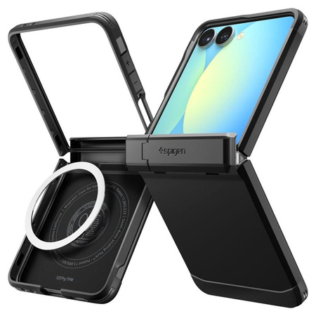 Spigen Tough Armor Pro MagSafe - Etui pour Samsung Galaxy Z Flip 7 (Noir)