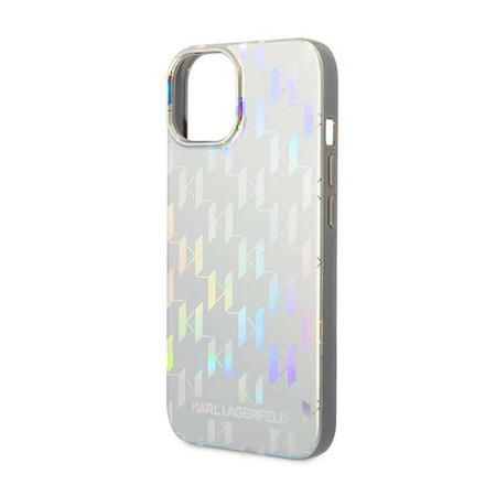 Karl Lagerfeld Monogram Iridescent - iPhone 14 Plus Case (silver)