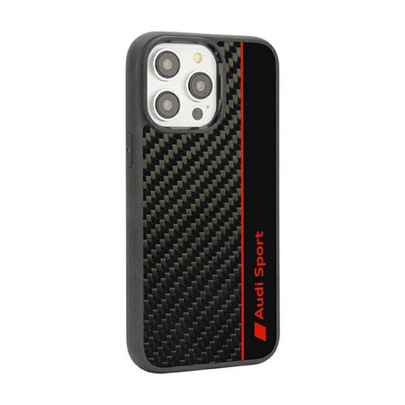 Audi Carbon Stripe - Schutzhülle für iPhone 14 Pro Max (Schwarz)