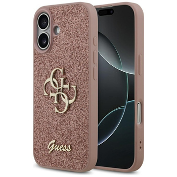 ETUI DO IPHONE 17 GUESS ORYGINALNE RÓŻOWE BROKATOWE ELEGANCKIE MODNE CASE