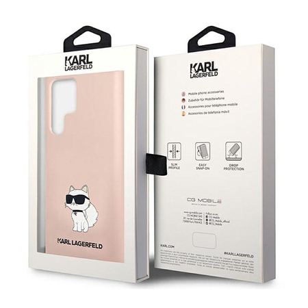 Karl Lagerfeld szilikon NFT Choupette - Samsung Galaxy S23 Ultra tok (rózsaszín)