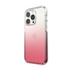 Speck Presidio Perfect-Clear + Ombre - pouzdro pro iPhone 14 Pro s povrchovou úpravou MICROBAN (čiré / Vintage Rose Fade)