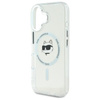 Karl Lagerfeld IML Metall Choupette Kopf MagSafe - iPhone 16 Tasche (weiß)