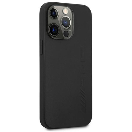 AMG Leather Hot Stamped - Étui pour iPhone 14 Pro Max (noir)