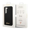 Guess Silicone Script Metal Logo - Case for Samsung Galaxy S23 (Black)