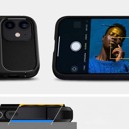 Spigen Rugged Armor - pouzdro pro iPhone 12 / iPhone 12 Pro (černé)