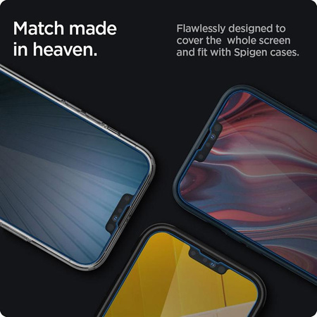 Spigen üveg.TR Slim Privacy - Edzett üveg adatvédelmi szűrővel iPhone 14 / iPhone 13 Pro / iPhone 13 készülékhez