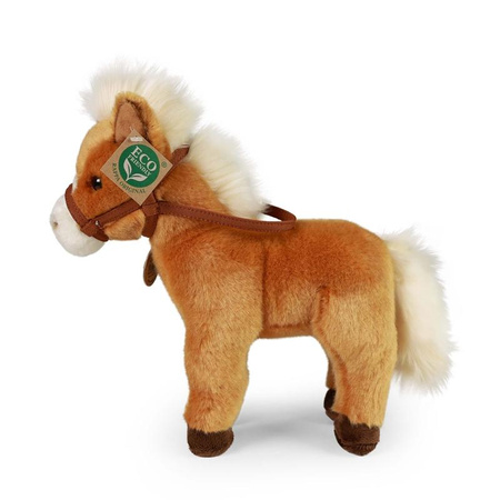 MASKOTKA PLUSZOWA BRĄZOWY KONIK REALISTYCZNY 30cm RAPPA ECO KOŃ DLA DZIECKA