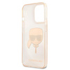 Karl Lagerfeld Karl’s Head Glitter - Case for iPhone 13 Pro (Gold)